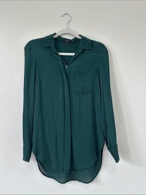 J. Crew Emerald Green Long Sleeve Button-Down Shirt